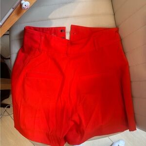 Bright red shorts